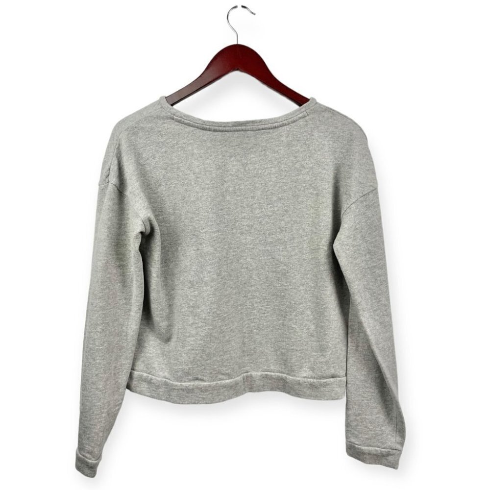 * Vero Moda Grey Cotton Terry Beach Cruiser Embellished Sweatshirt Size M - Picture 3 of 7